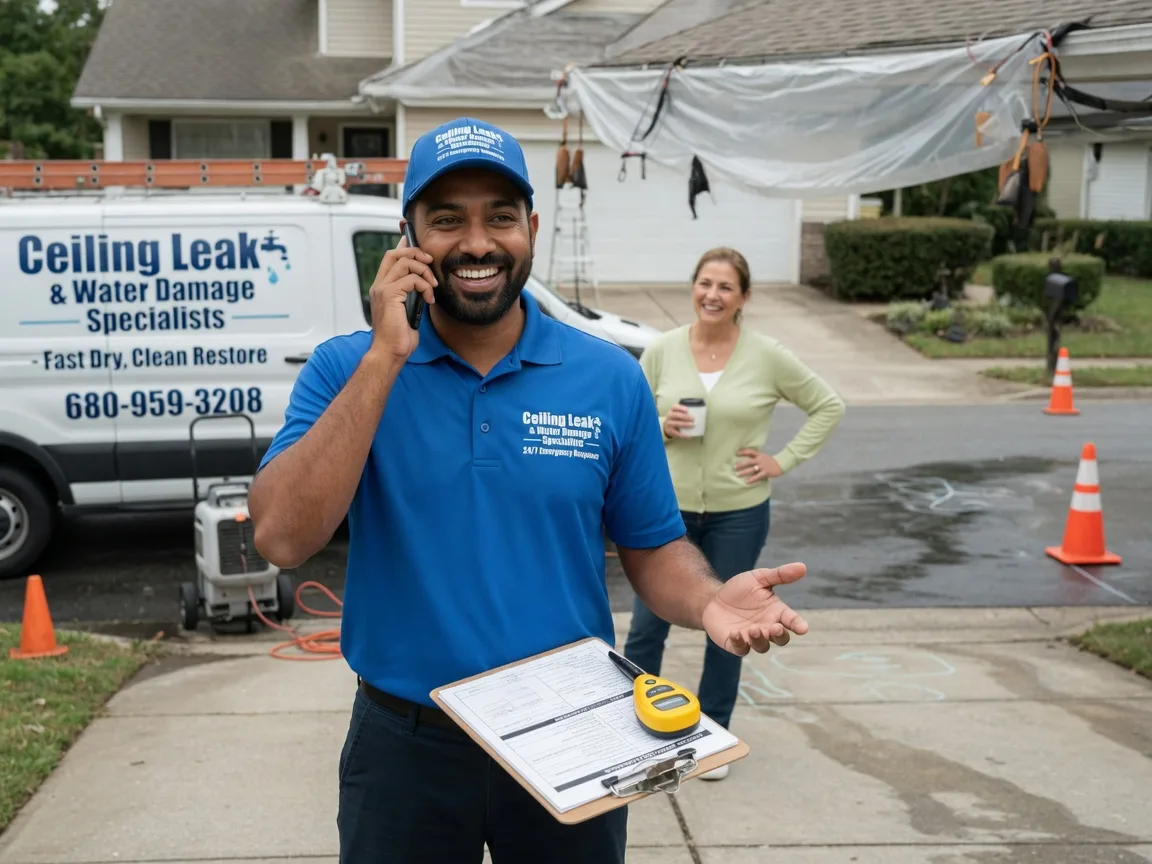 Ceiling Leak Cleanup Ollie, IA FAQs